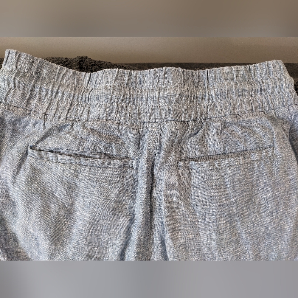 Athleta Cabo Linen Jogger Chambray Blue Size 6P - Picture 8 of 13